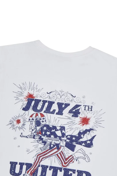 4th July Sleeveless T-Shirt White - Image 7