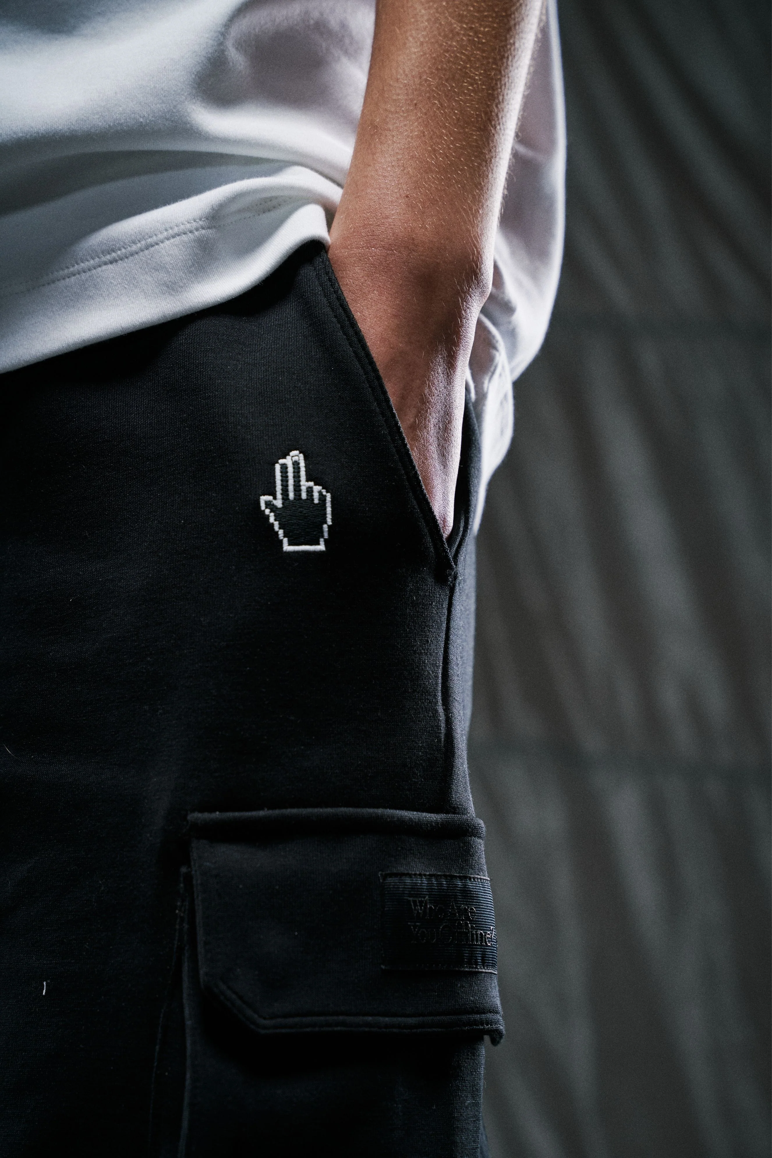 BASEMENT DWE//ER Cargo Shorts Black - Image 4