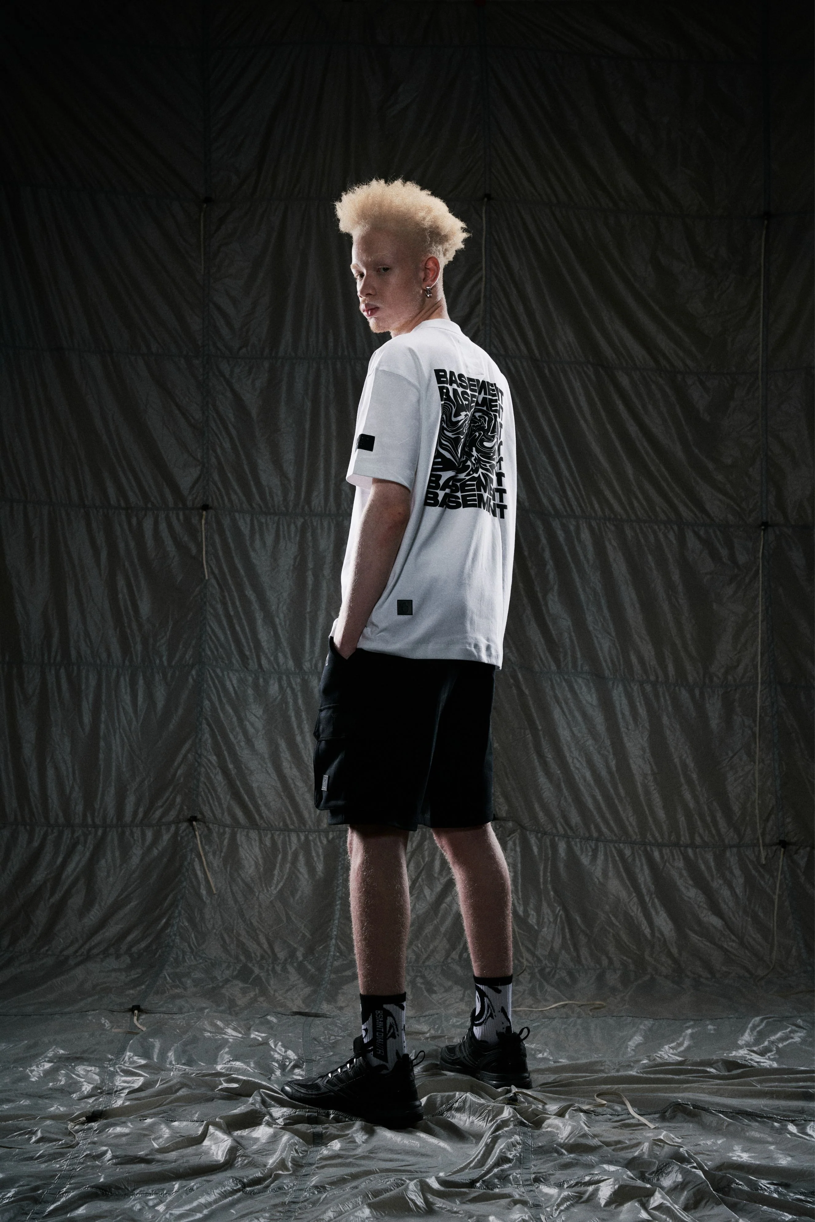 BASEMENT DWE//ER Cargo Shorts Black - Image 7