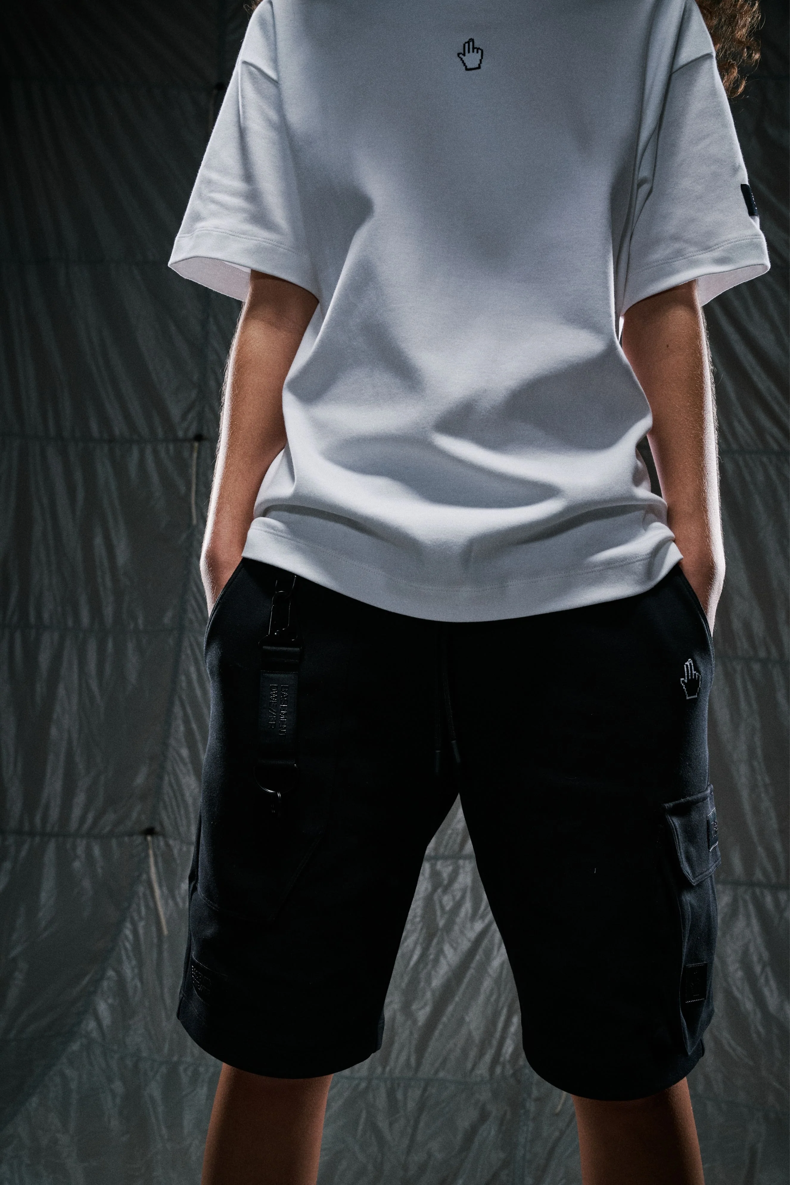 BASEMENT DWE//ER Cargo Shorts Black - Image 8