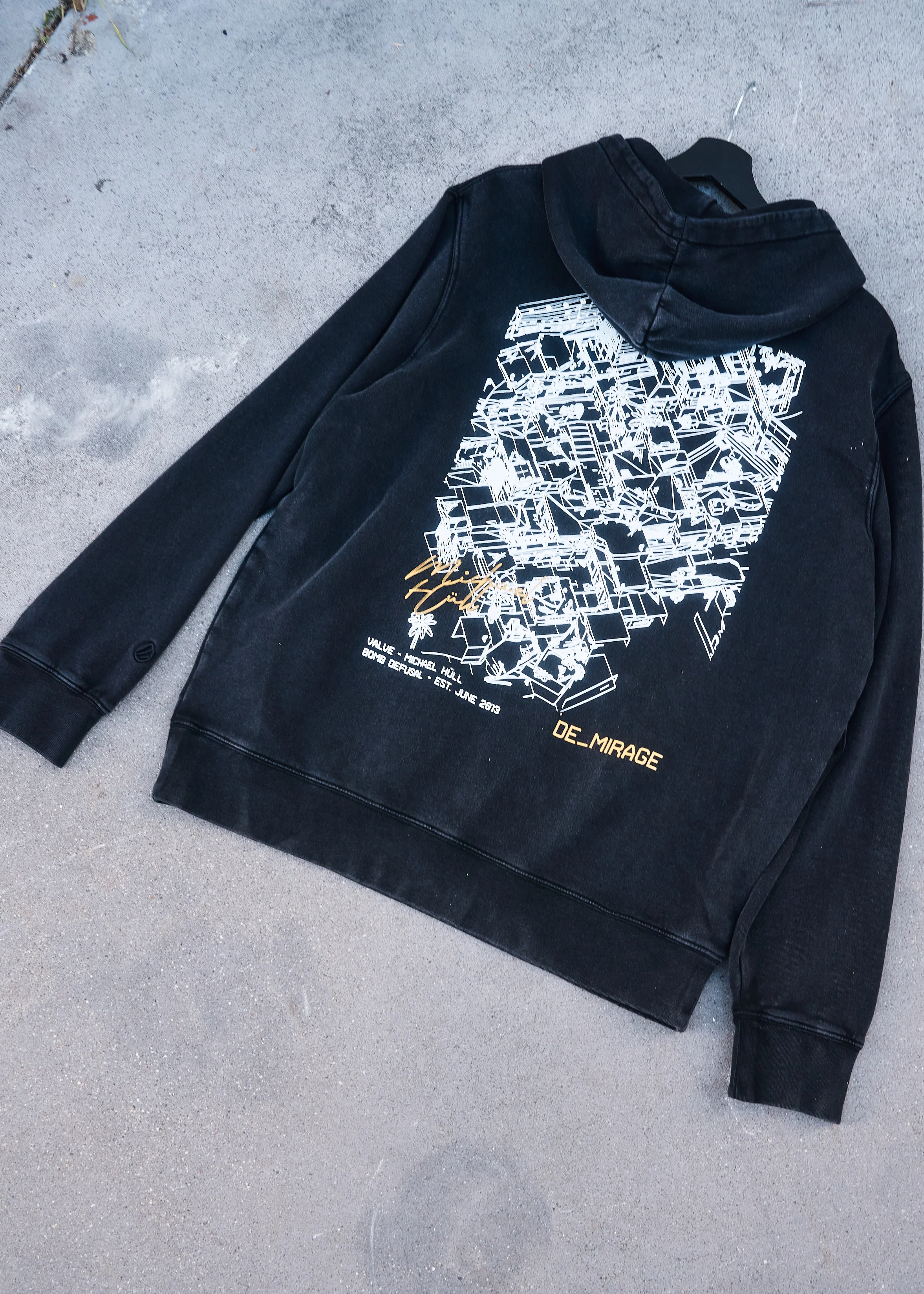 CS de_mirage Pullover Hoodie Black - Image 4