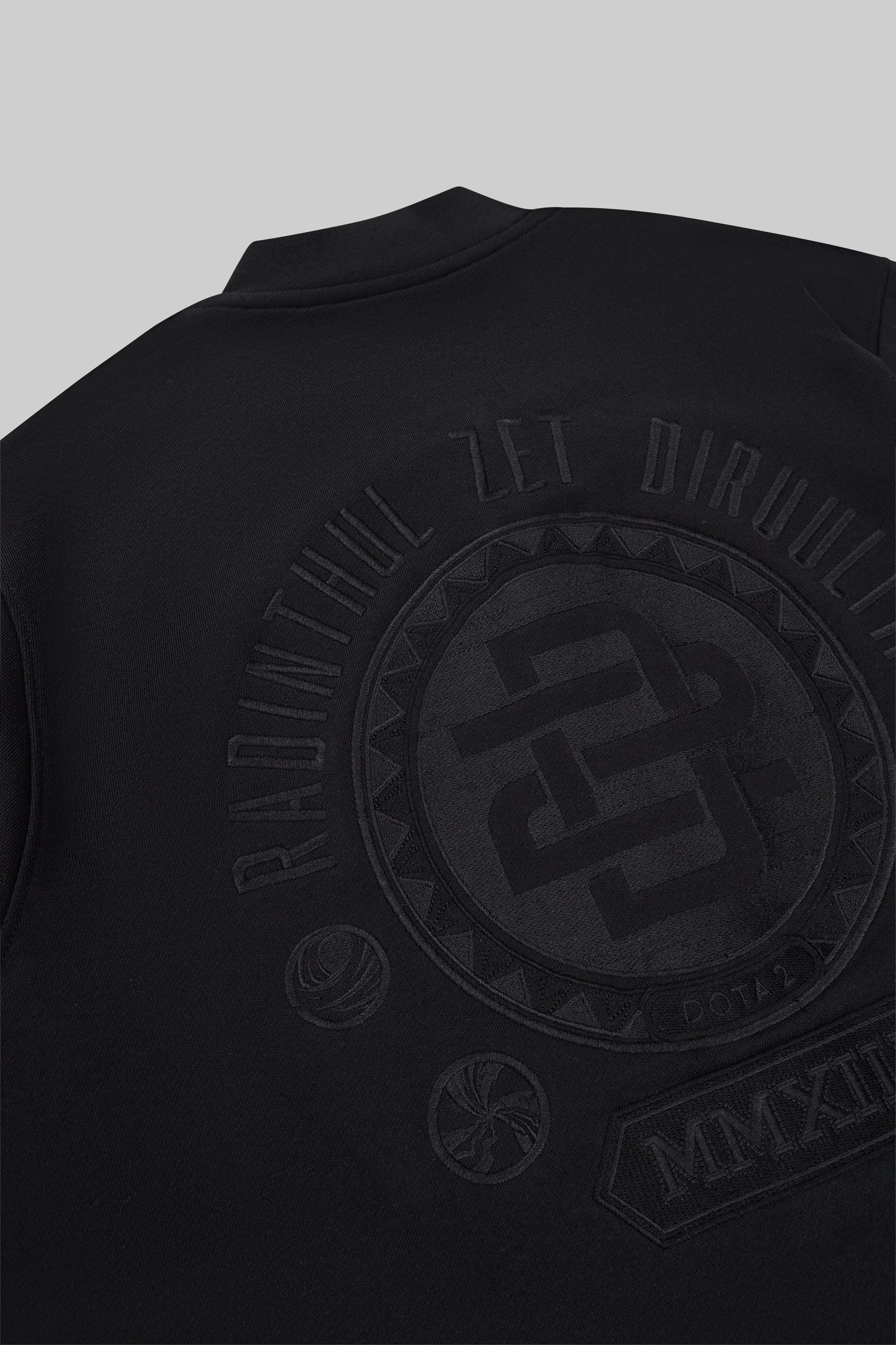 Dota 2 Sweat Bomber Jacket Black - Image 4