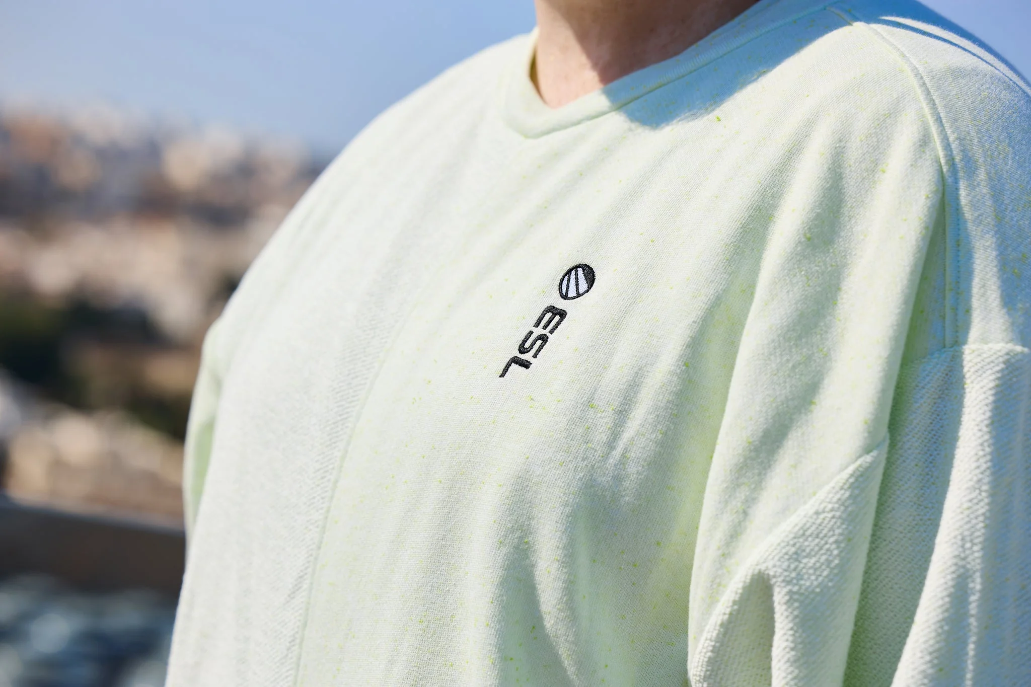 ESL Essentials Confetti Sweatshirt Lime - Image 6