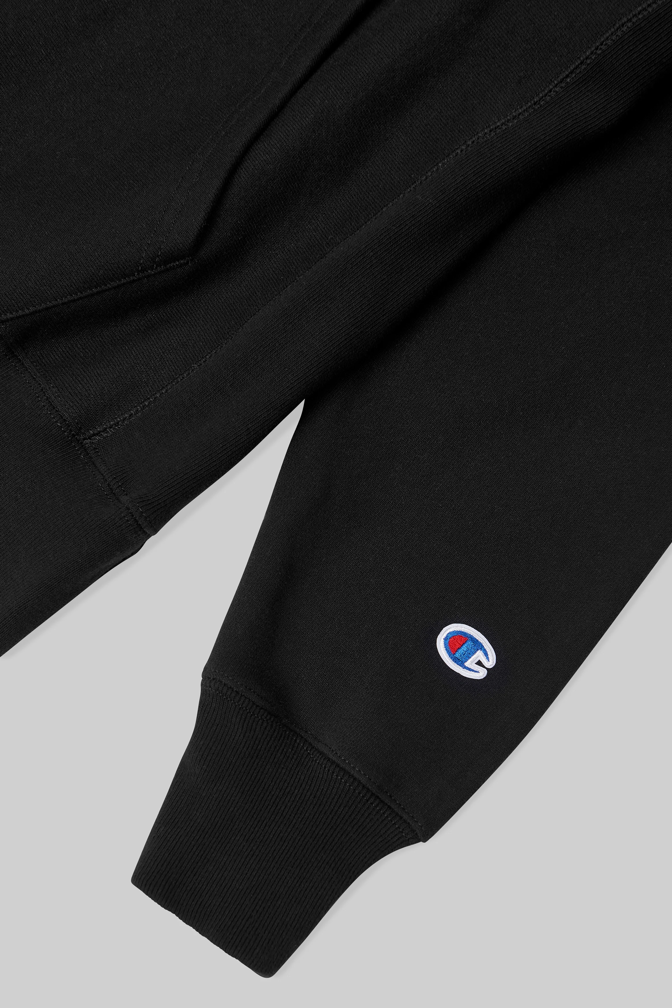 ESL x Champion Graphic Pullover Hoodie Black - Image 5