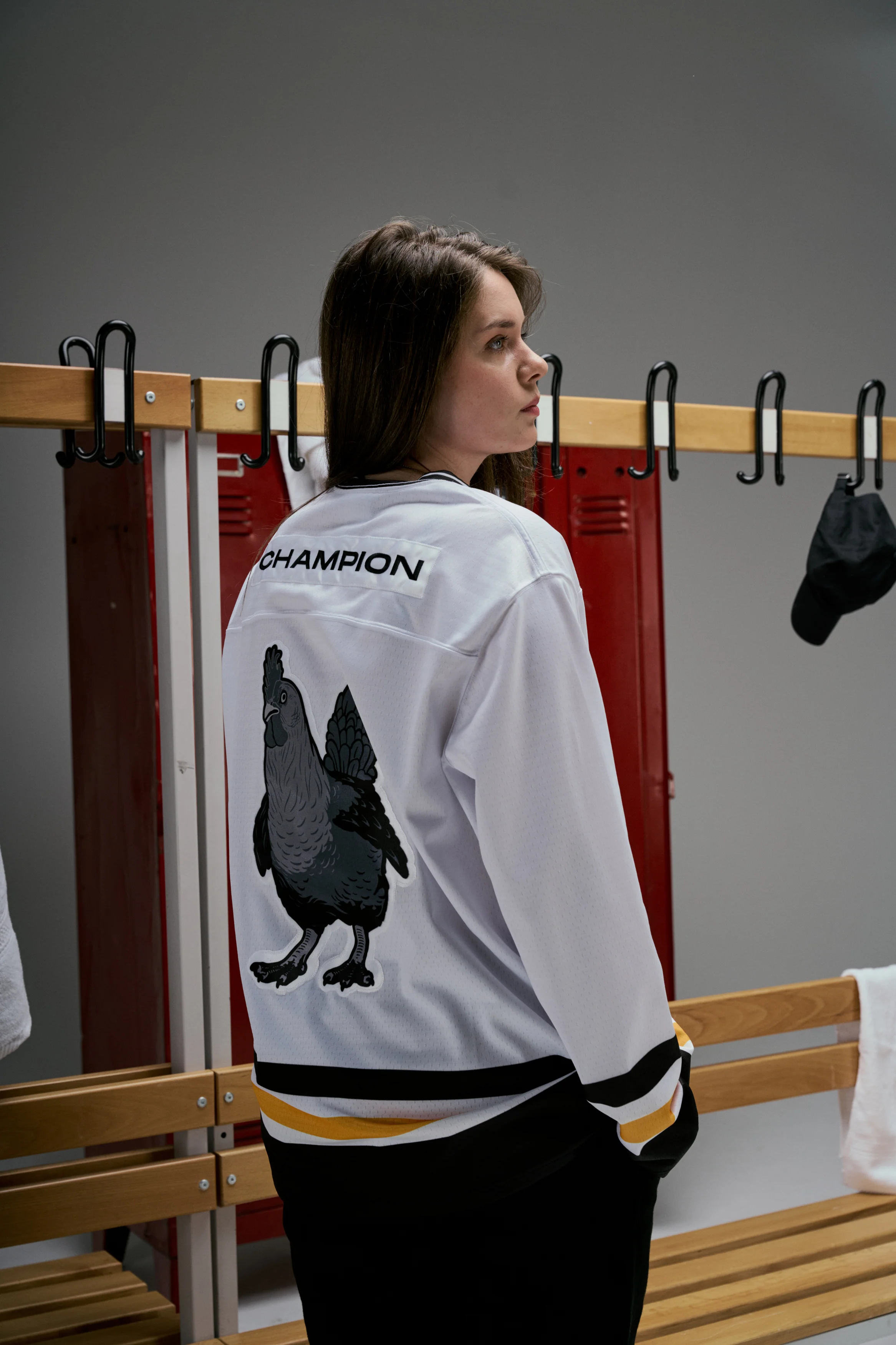 ESL x Champion Patch Hockey Jersey White - Image 4