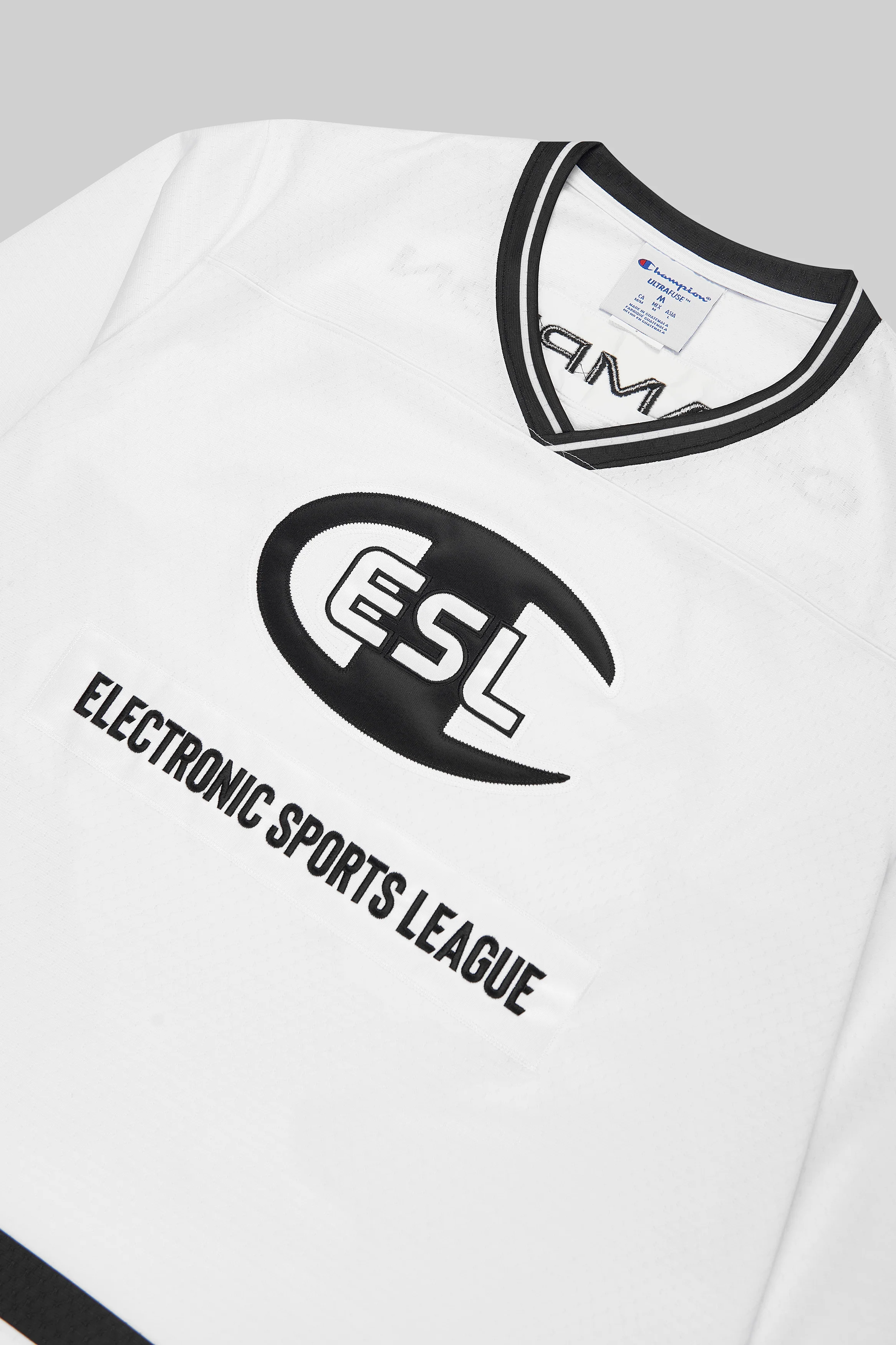 ESL x Champion Patch Hockey Jersey White - Image 5