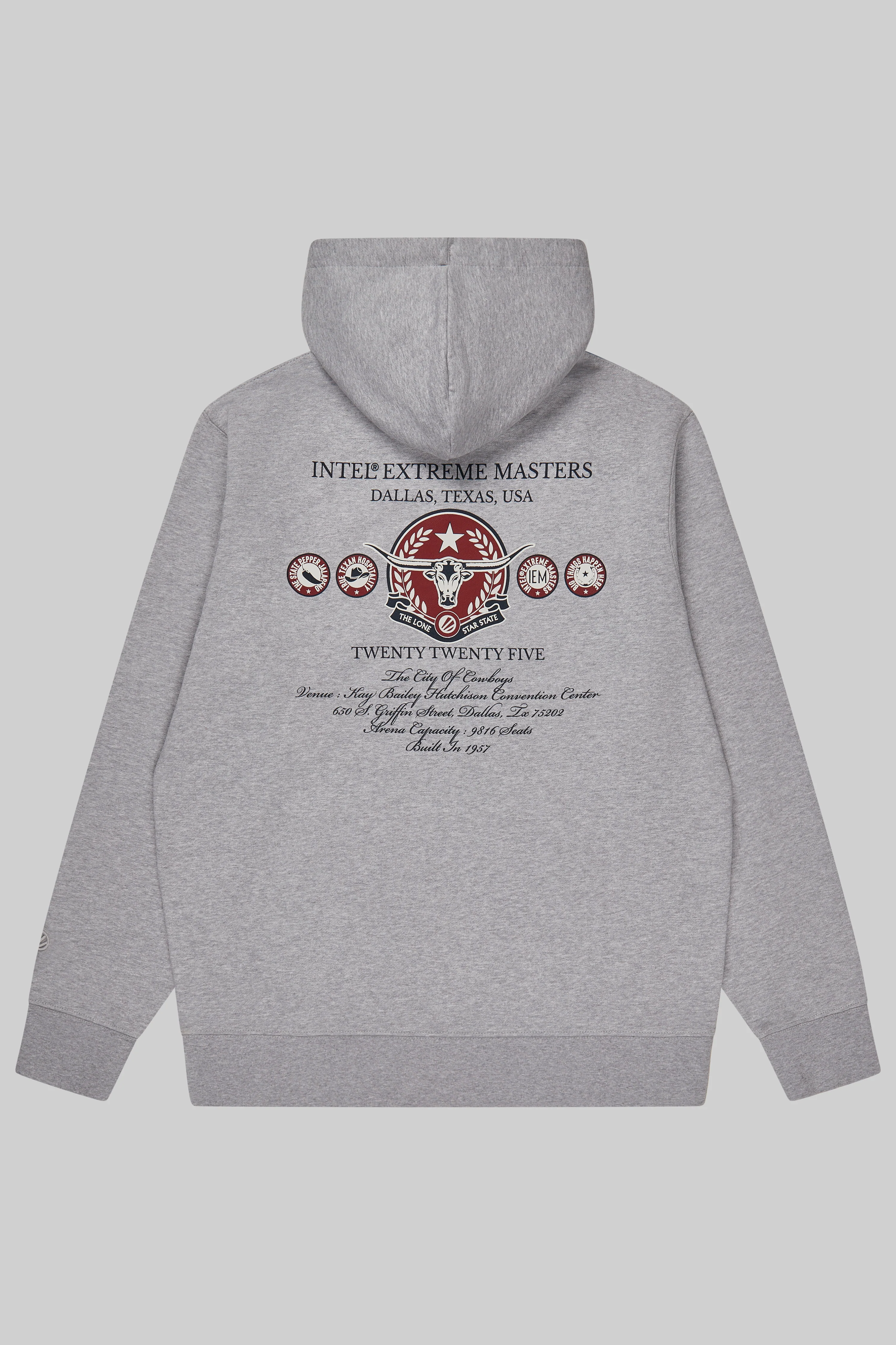 IEM Dallas 2025 Event Pullover Hoodie Light Grey Marl - Image 3