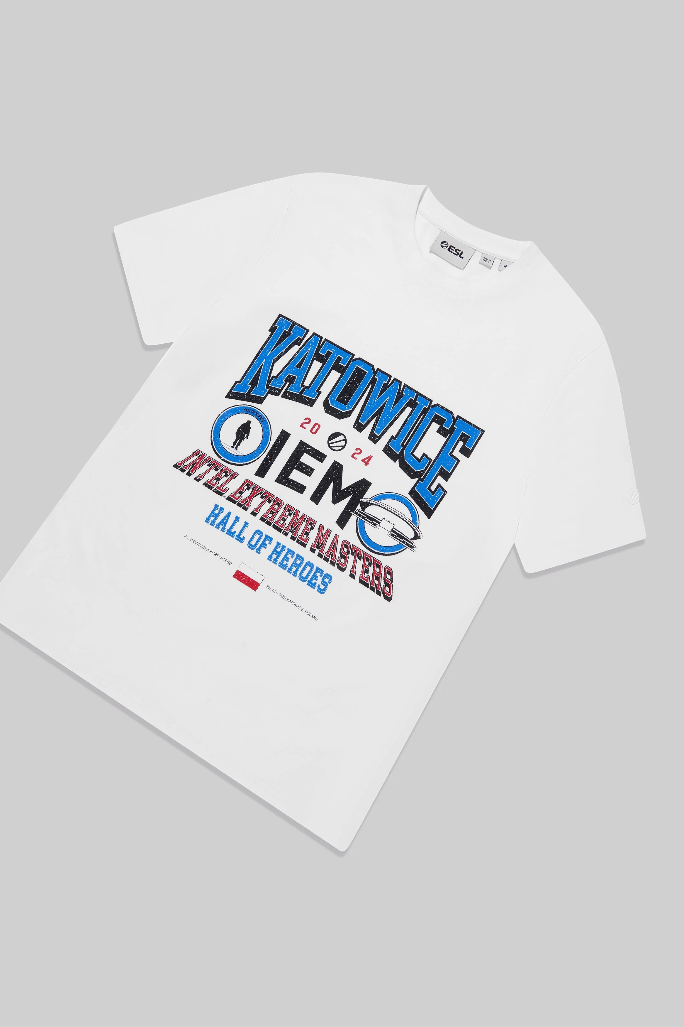 IEM Katowice 2024 Online Exclusive Short Sleeve T-Shirt White - Image 4